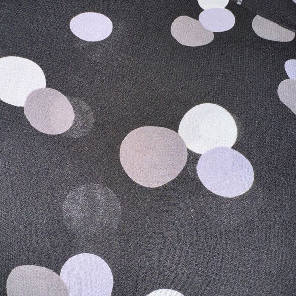 Womens NEW YORK AND COMPANY Black White Polka Dot Top S With Flattering Darts - Picture 4 of 10